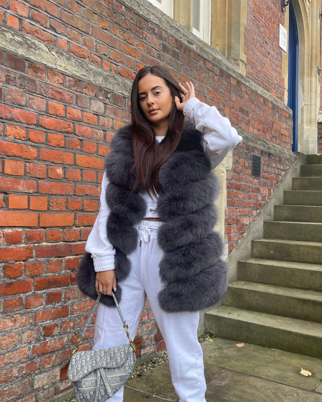 Luxury Women's 6 Rows Real Fox Fur Gilet Winter Vest