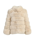 Luxury 6-Row Genuine Fox Fur Collar Coat with Leather Lining