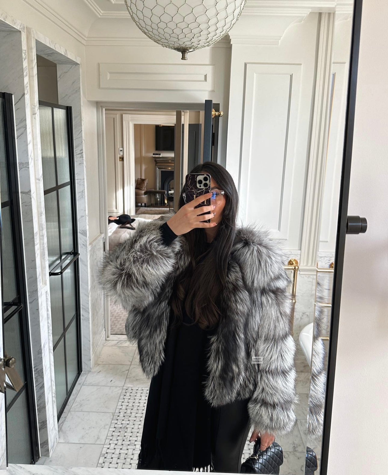 Luxurious Straight Rows Cropped Real Fox Fur Winter Jacket