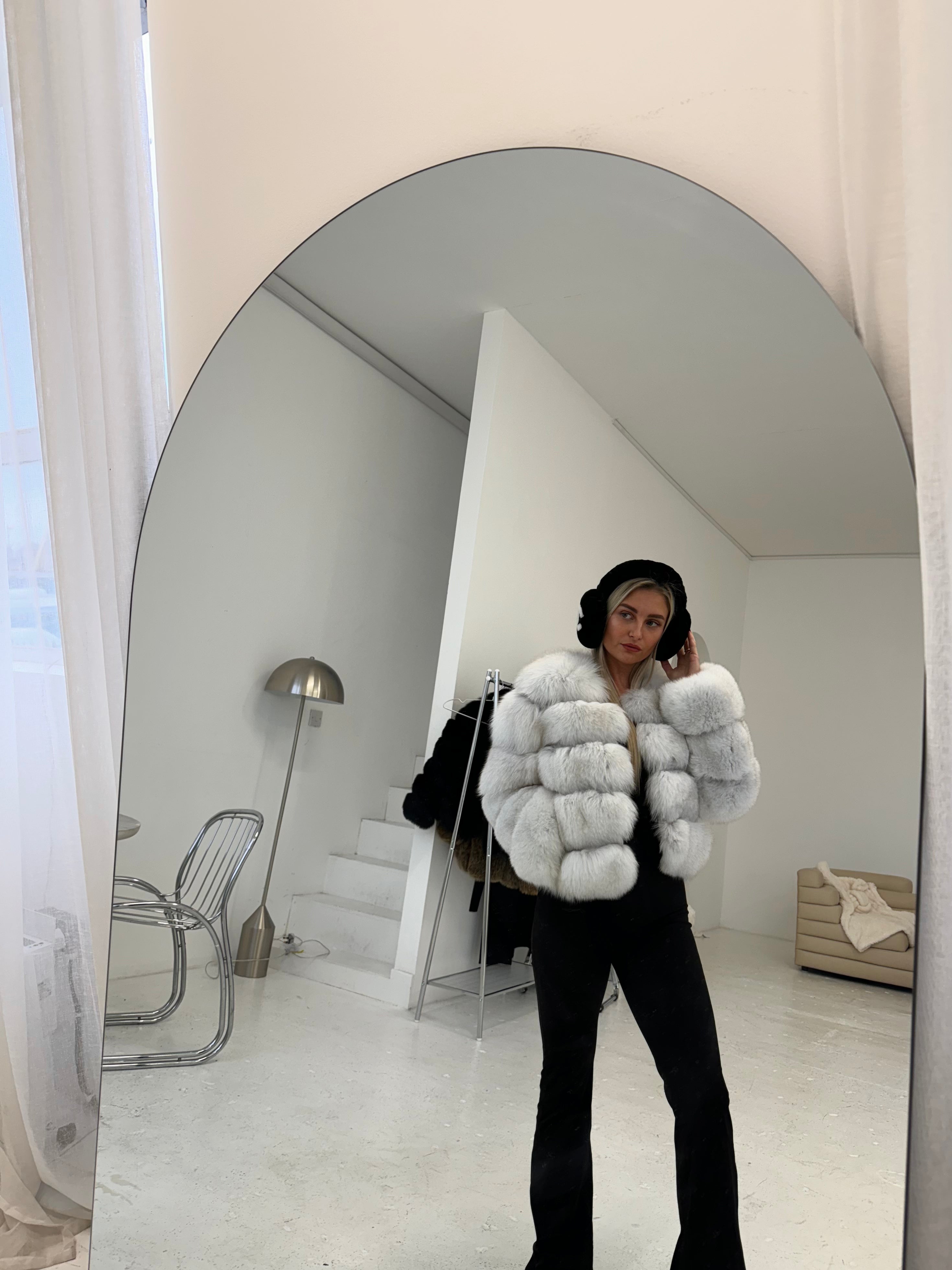 Premium Dolcie London Bubble Cropped Genuine Fox Fur Winter Coat