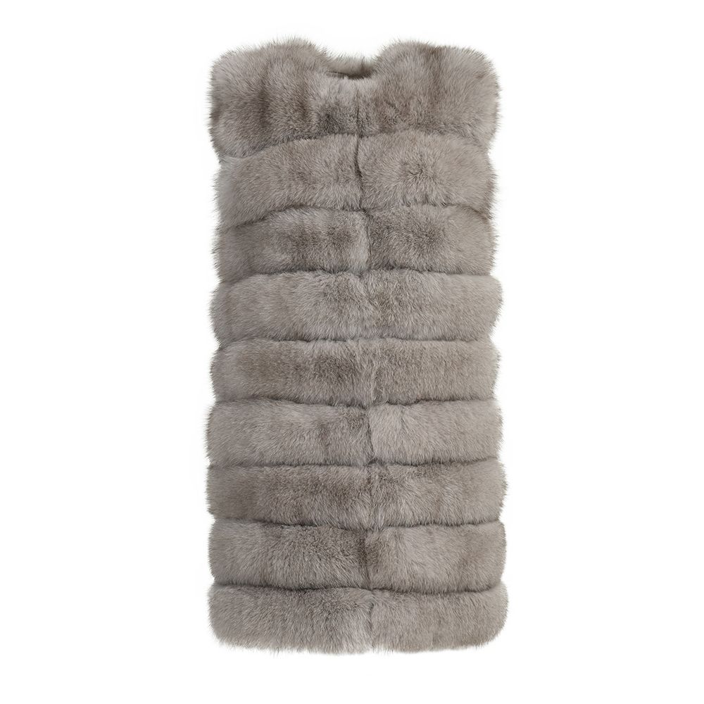 Luxurious 3-in-1 Detachable Long Fox Fur Coat with Leather Lining