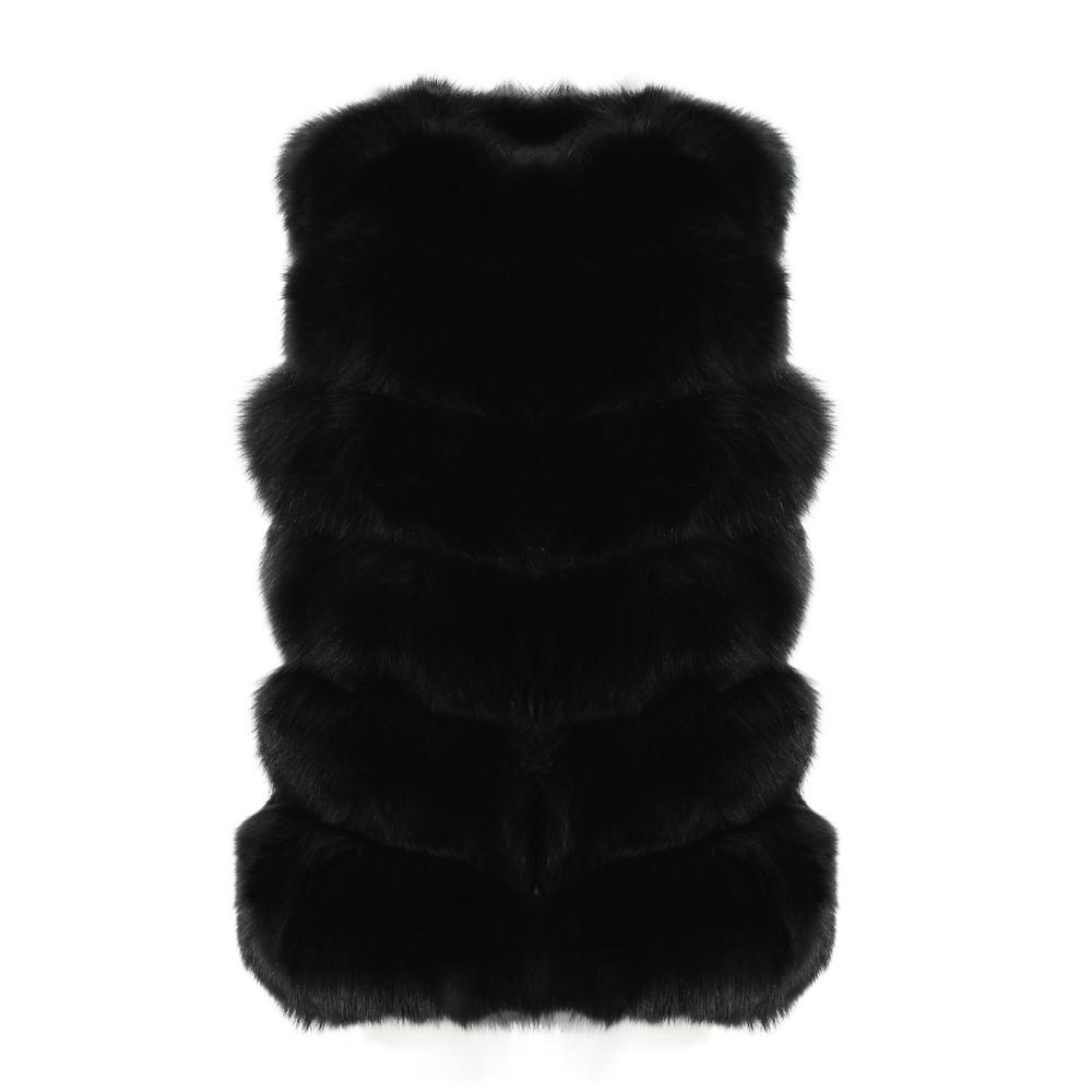 Luxury Women's 6 Rows Real Fox Fur Gilet Winter Vest