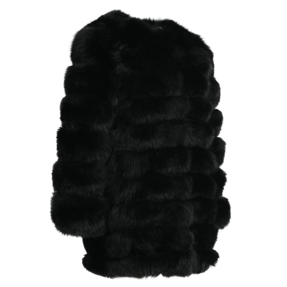 Luxurious 3-in-1 Detachable Long Fox Fur Coat with Leather Lining