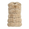 Luxurious Dolcie London Real Fox Fur Overlap Gilet with Pockets